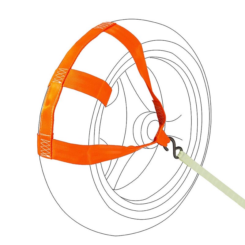 MOTO4U Universal Motorcycle Rear Wheel Tie down Strap in Orange - Image 1